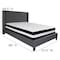 Flash Furniture Platform Bed Set, Riverdale, Queen, Drk Gry HG-BM-47-GG - alternate 5
